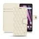 Sony Xperia XZ3 leather case - Blanc - Couture ( Bologna - White ) 