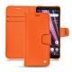 Sony Xperia XZ3 leather case - Orange fluo