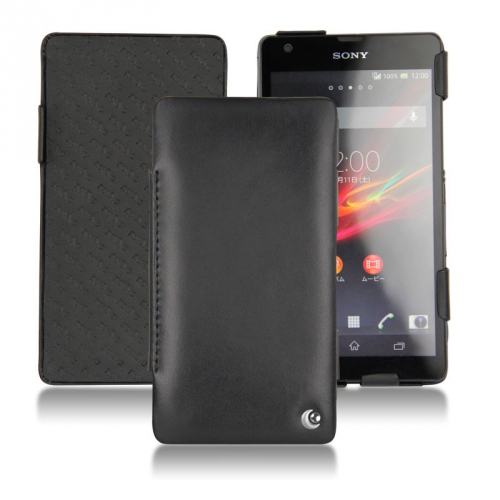 Sony Xperia UL leather case - Noir ( Nappa - Black ) 