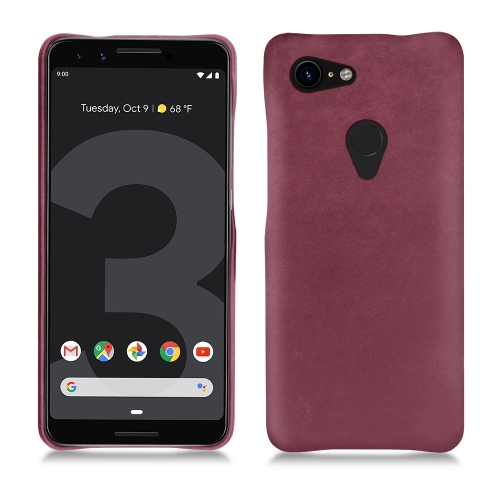 Custodia in pelle Google Pixel 3 XLPrune vintage ( Pantone #612434 ) 