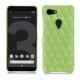 Coque cuir Google Pixel 3 XL - Vert olive - Couture ( Nappa - Pantone 578U ) 