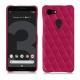 Coque cuir Google Pixel 3 XL - Rose fluo - Couture