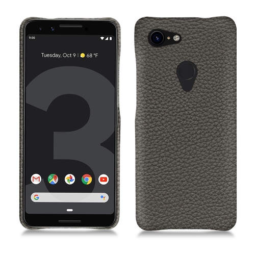 Protections (coques, étuis, housses) en cuir pour Google Pixel 3 par NoreveAnthracite ( Pantone #41403c ) 
