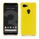 Google Pixel 3 leather cover - Jaune fluo