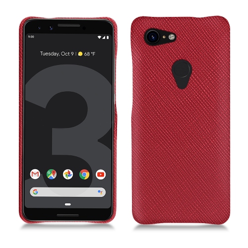 Custodia in pelle Google Pixel 3Rouge passion ( Pantone #a6192e ) 