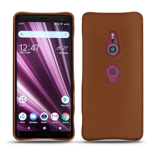 Capa em pele Sony Xperia XZ3Marron ( Nappa - Pantone #8B4720 ) 