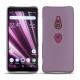 Coque cuir Sony Xperia XZ3 - Lilas ( Nappa - Pantone 2645U ) 
