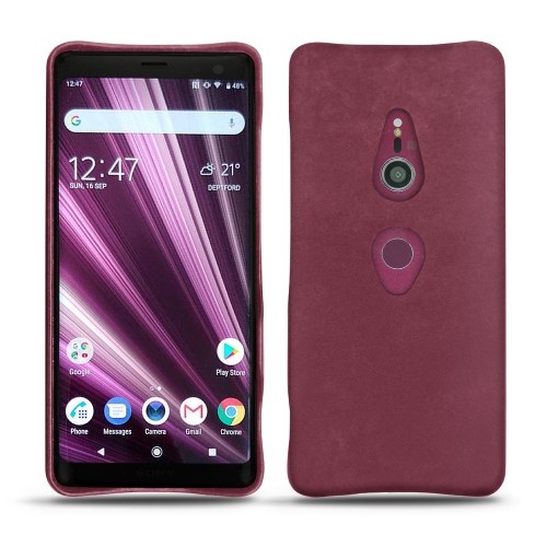Funda de piel Sony Xperia XZ3Prune vintage ( Pantone #612434 ) 