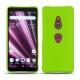 Sony Xperia XZ3 leather cover - Vert fluo