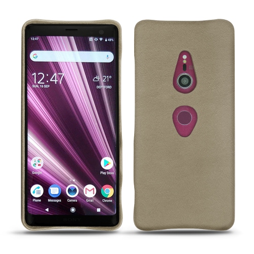 Custodia in pelle Sony Xperia XZ3Darboun sabla ( Pantone #BCB1A1 )