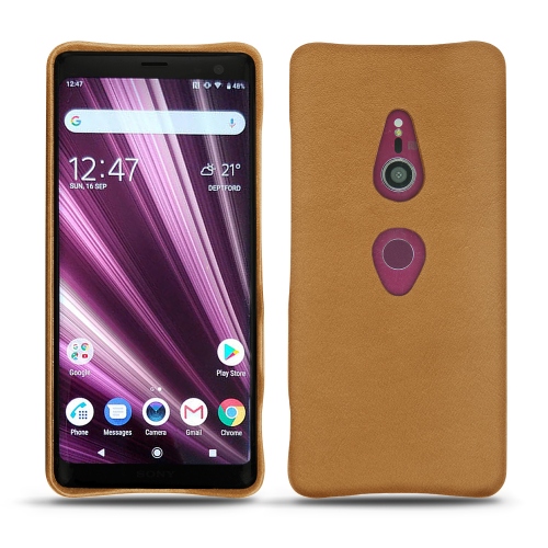 Funda de piel Sony Xperia XZ3Castan esparciate ( Pantone #824F2A )
