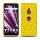 Sony Xperia XZ3 leather cover - Jaune fluo - Couture
