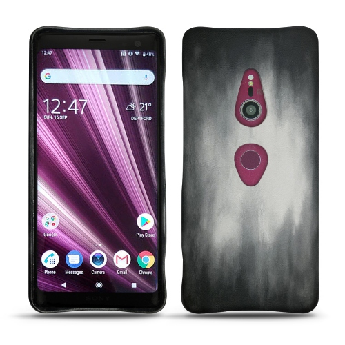 Capa em pele Sony Xperia XZ3Gris Patine