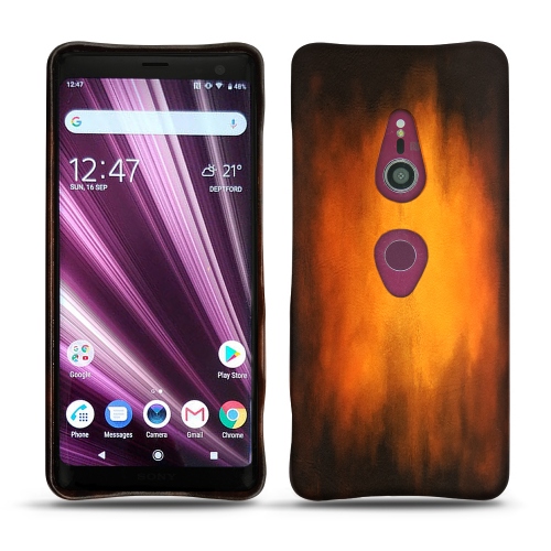 硬质真皮保护套 Sony Xperia XZ3Fauve Patine