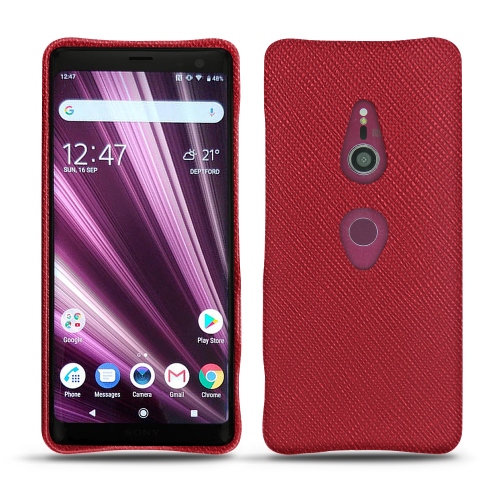 Funda de piel Sony Xperia XZ3Rouge passion ( Pantone #a6192e ) 