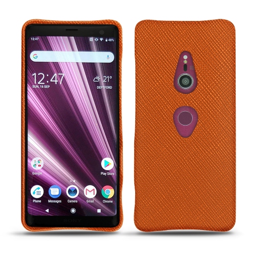 Custodia in pelle Sony Xperia XZ3Orange vibrant ( Pantone #e36b39 ) 