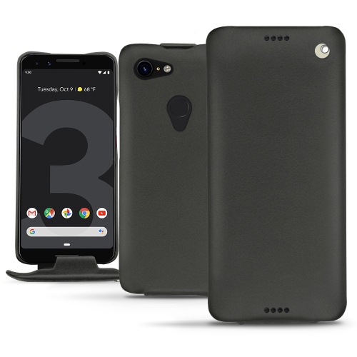 Google Pixel 3 leather case - Noir ( Nappa - Black ) 