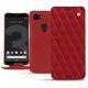 Custodia in pelle Google Pixel 3 - Rouge - Couture ( Nappa - Pantone 199C ) 