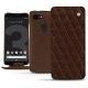 Google Pixel 3 leather case - Châtaigne - Couture ( Pantone 476C ) 