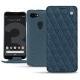 Google Pixel 3 leather case - Indigo - Couture ( Pantone 303U ) 