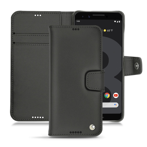  Google Pixel 3 XL leather case - Noir ( Nappa - Black ) 