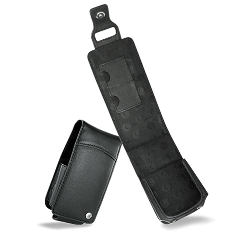 Qtek S200 - SPV m600  - HTC Prophet  leather case - Noir ( Nappa - Black ) 