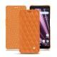 Housse cuir Sony Xperia XZ3 - Orange - Couture ( Nappa - Pantone 1495U ) 