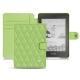 Custodia in pelle Amazon Kindle Paperwhite (2018) - Vert olive - Couture ( Nappa - Pantone 578U ) 