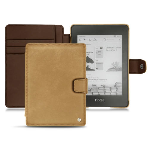 Capa em pele Amazon Kindle Paperwhite (2018)Sable vintage ( Pantone #9b7340 ) 