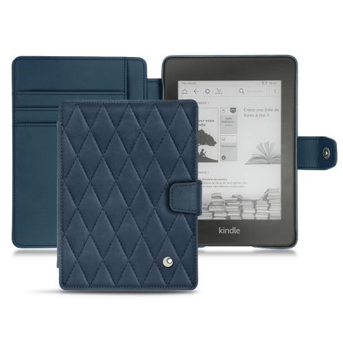 Amazon Kindle Paperwhite (2018) leather caseJean vintage - Couture ( Pantone #2f414f  ) 