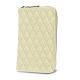 Étui portefeuille smartphone - Ivoire - Couture ( Sleek P C12 - White ) 
