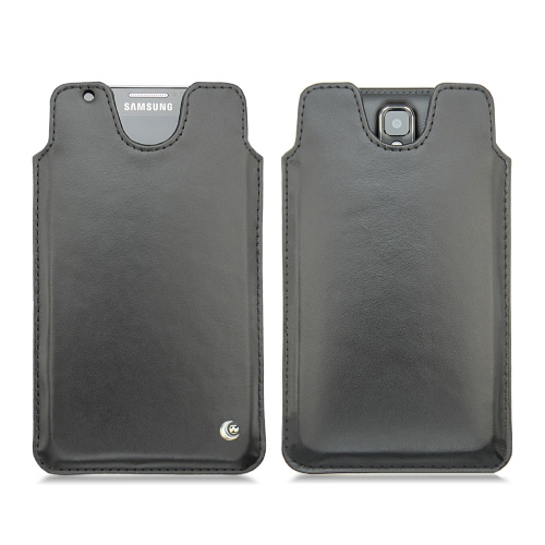 Capa em pele Samsung SM-N9000 Galaxy Note 3 - Noir ( Nappa - Black ) 