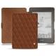 Custodia in pelle Amazon Kindle Paperwhite (2018) - Marron - Couture ( Nappa - Pantone 1615C ) 