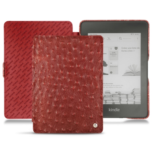 Amazon Kindle Paperwhite (2018) leather caseAutruche ciliegia ( Pantone #a4343a ) 
