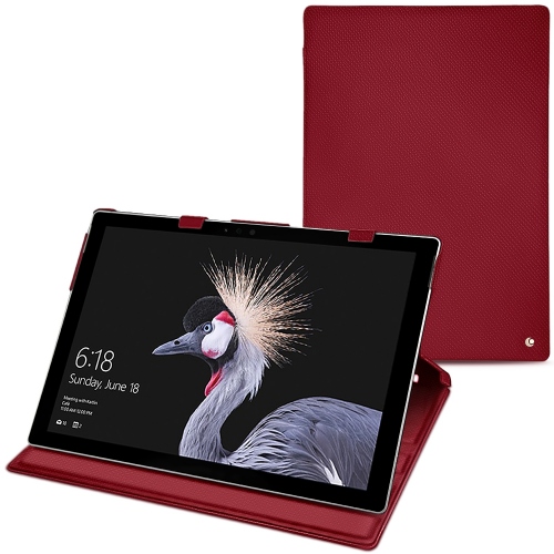 Lederschutzhülle Microsoft Surface Pro 6Rouge passion ( Pantone #a6192e ) 