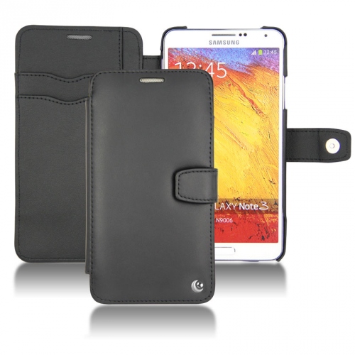 Samsung SM-N9000 Galaxy Note 3 leather case - Noir ( Nappa - Black ) 