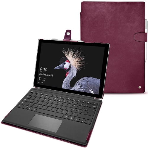 가죽 커버 Microsoft Surface Pro 6Prune vintage ( Pantone #612434 ) 