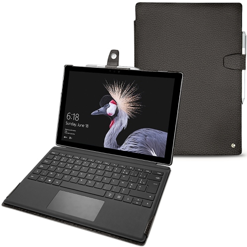 Microsoft Surface Pro 6 leather caseAnthracite ( Pantone #41403c ) 