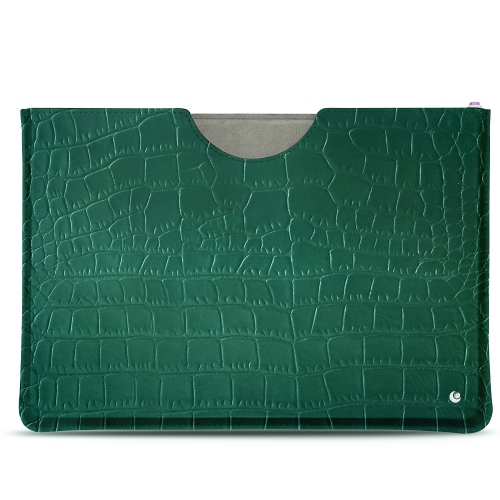 Microsoft Surface Pro 6 leather sleeveCrocodile pino ( Pantone #173F35 ) 