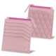 Carteira para bilhete de identidade - Anti-RFID / NFC - Rose - Couture ( Nappa - Pantone 2365C ) 