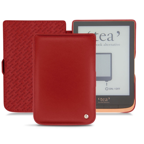 Estojo de couro PocketBook Touch HD 3 - Tea Touch HD Plus : Estojo de couro para e-readers e comprimidos na NoreveRouge ( Nappa - Pantone #d50032 ) 