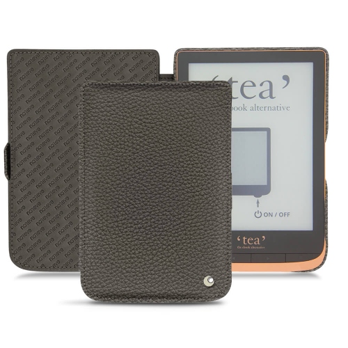 Estojo de couro PocketBook Touch HD 3 - Tea Touch HD Plus : Estojo de couro para e-readers e comprimidos na NoreveAnthracite ( Pantone #41403c ) 