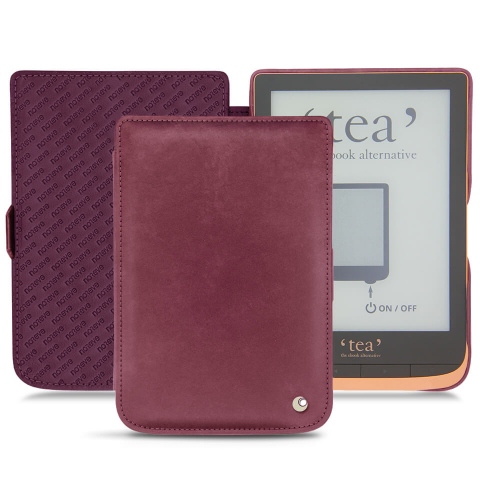 Custodia in pelle PocketBook Touch HD 3 - Tea Touch HD Plus : Custodia in pelle per e-reader e tablet su NorevePrune vintage ( Pantone #612434 ) 