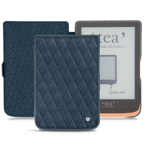 Custodia in pelle PocketBook Touch HD 3 - Tea Touch HD Plus : Custodia in pelle per e-reader e tablet su NoreveJean vintage - Couture ( Pantone #2f414f  ) 