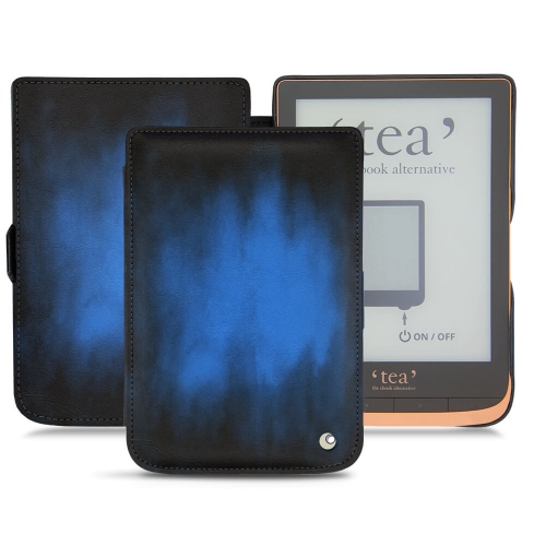 Funda de piel PocketBook Touch HD 3 - Tea Touch HD Plus : Funda de piel para e-readers y tablets en NoreveBleu Patine