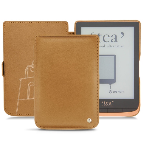 Custodia in pelle PocketBook Touch HD 3 - Tea Touch HD Plus : Custodia in pelle per e-reader e tablet su NoreveCastan esparciate ( Pantone #824F2A )