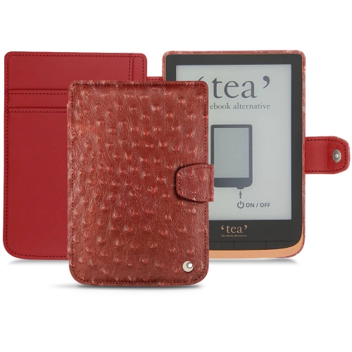 PocketBook Touch HD 3 - Tea Touch HD Plus leather caseAutruche ciliegia ( Pantone #a4343a ) 