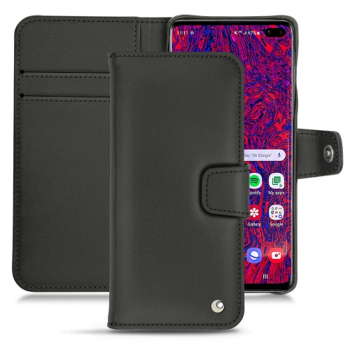 Samsung Galaxy S10+ leather case - Noir ( Nappa - Black ) 