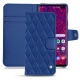 Capa em pele Samsung Galaxy S10+ - Bleu océan - Couture ( Nappa - Pantone 293C ) 