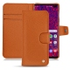 Samsung Galaxy S10+ leather case - Orange vibrant